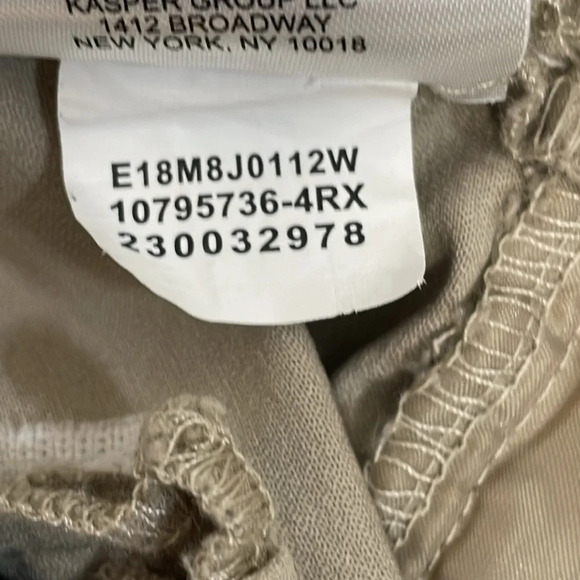 Jones New York Pull On Stretch Slim Dress Pants Khaki Tan L - Picture 13 of 14